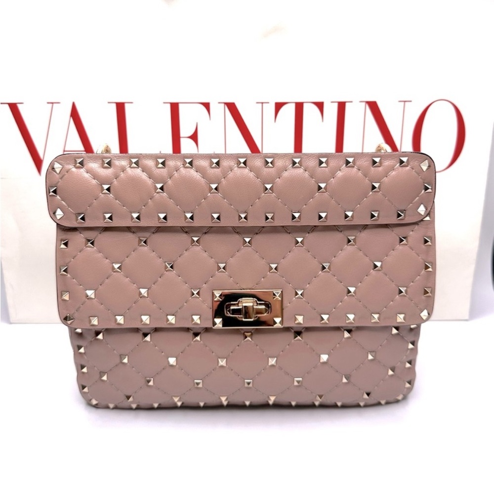 Valentino medium spike rockstud bag Poudre